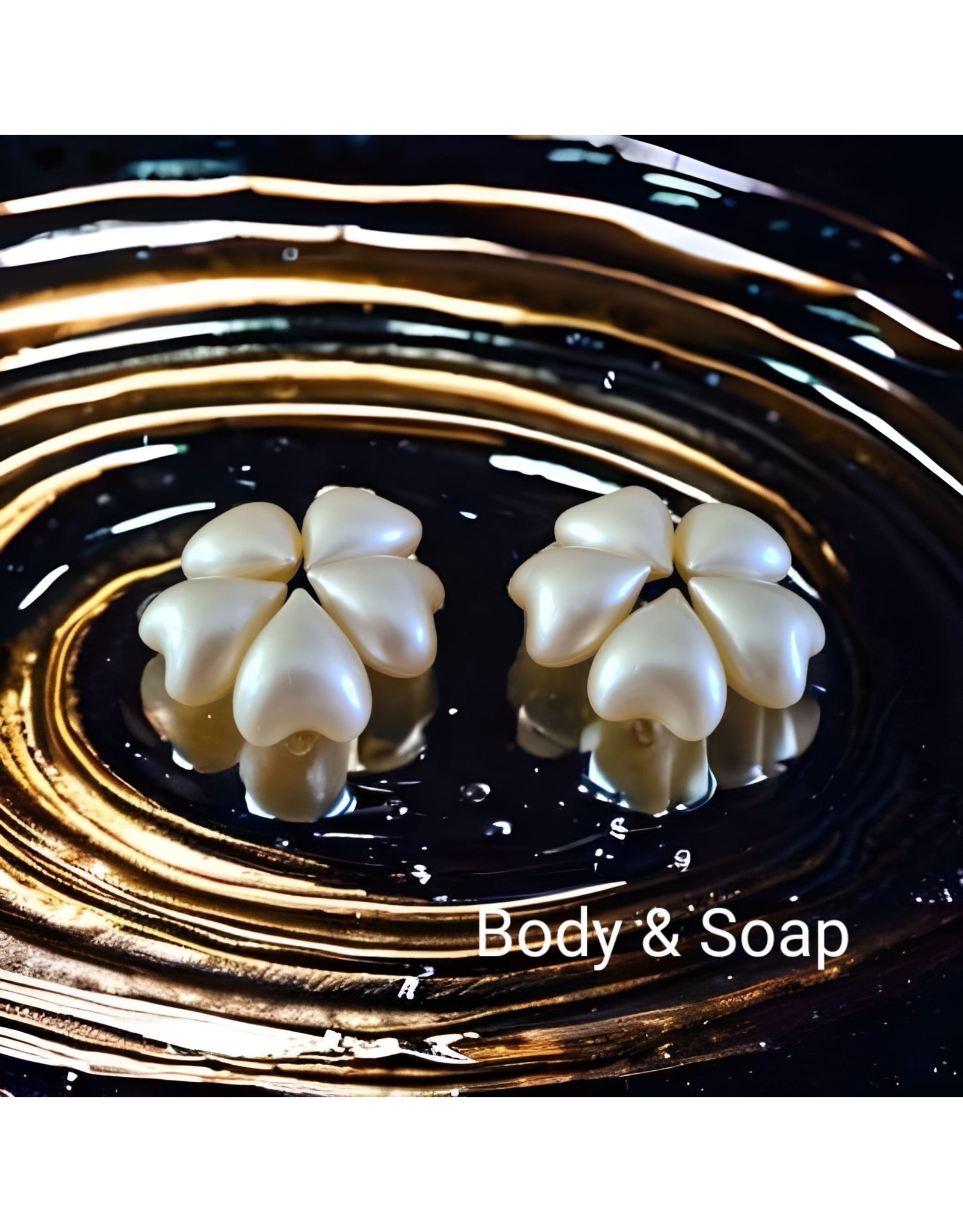 Badparel figuurtjes (hart-creme) - Body & Soap