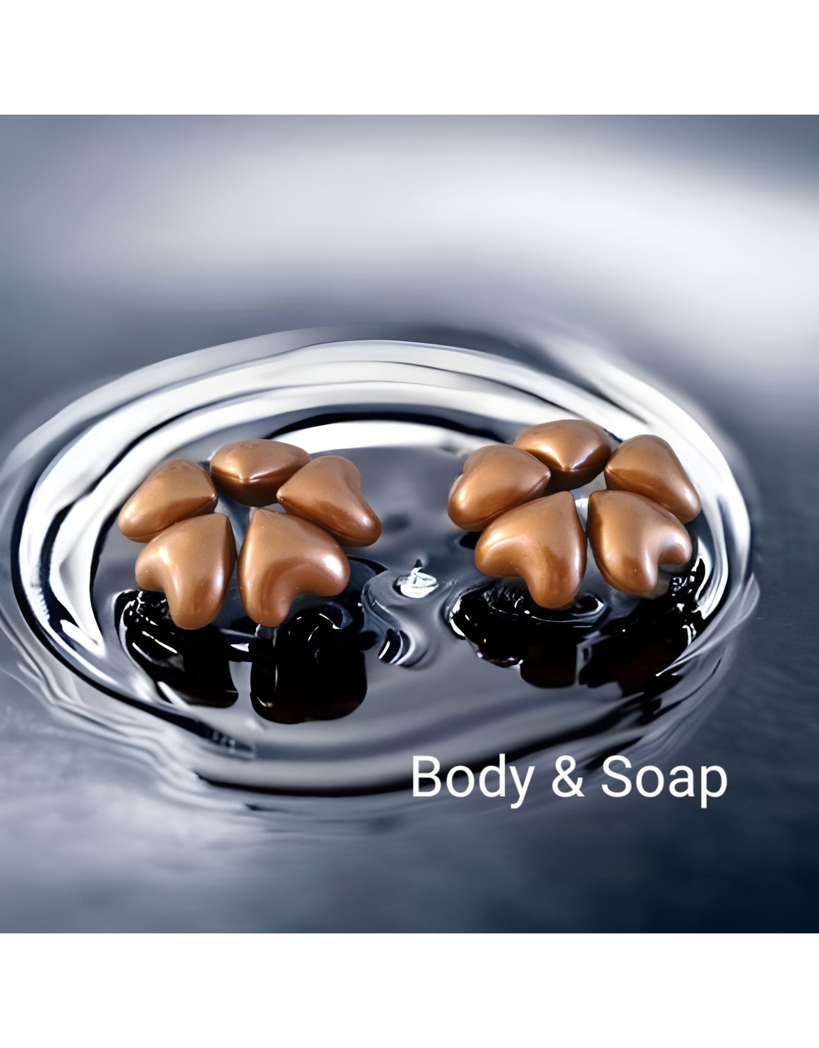 Badparel figuurtjes (hart-bruin) Musk  - Body & Soap