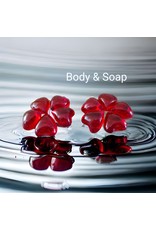 Badparel figuurtjes (hart-rood) transparant - Body & Soap