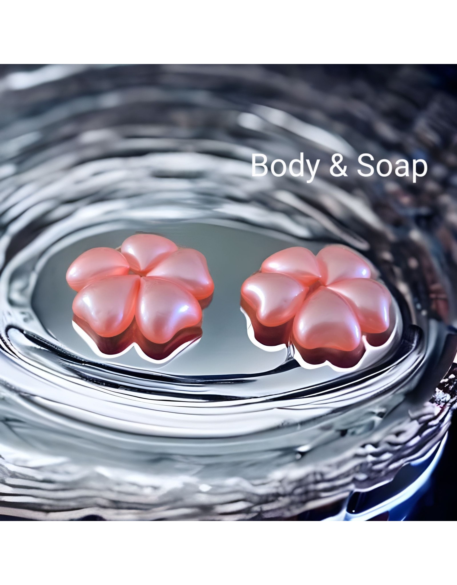 Badparel figuurtjes (hart-zachtroze) metallic  - Body & Soap