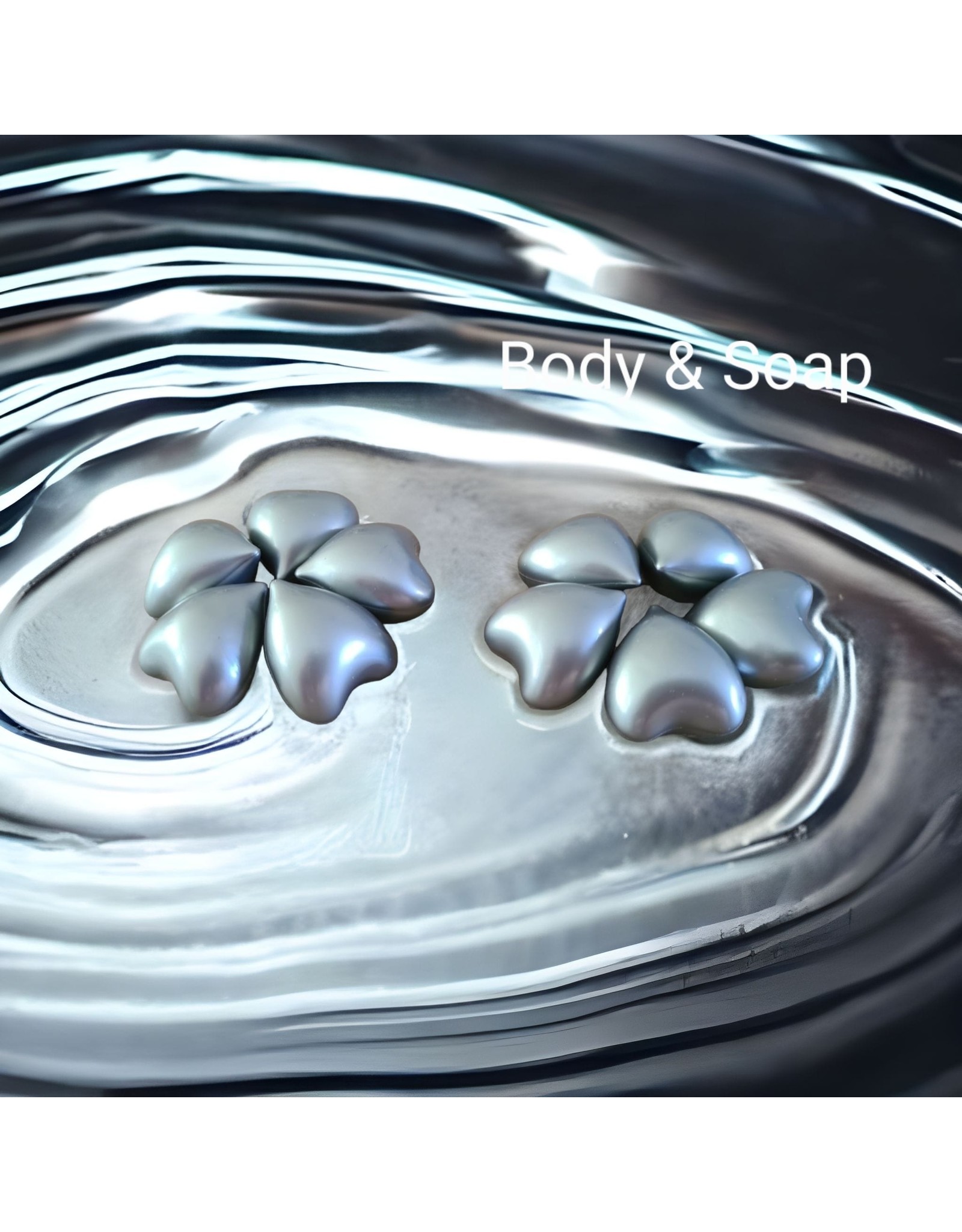 Badparel figuurtjes (hart-zilver) - Body & Soap