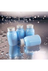 Body & Soap Fijn badzout 350 gram in fles (Lichtblauw) - Body & Soap