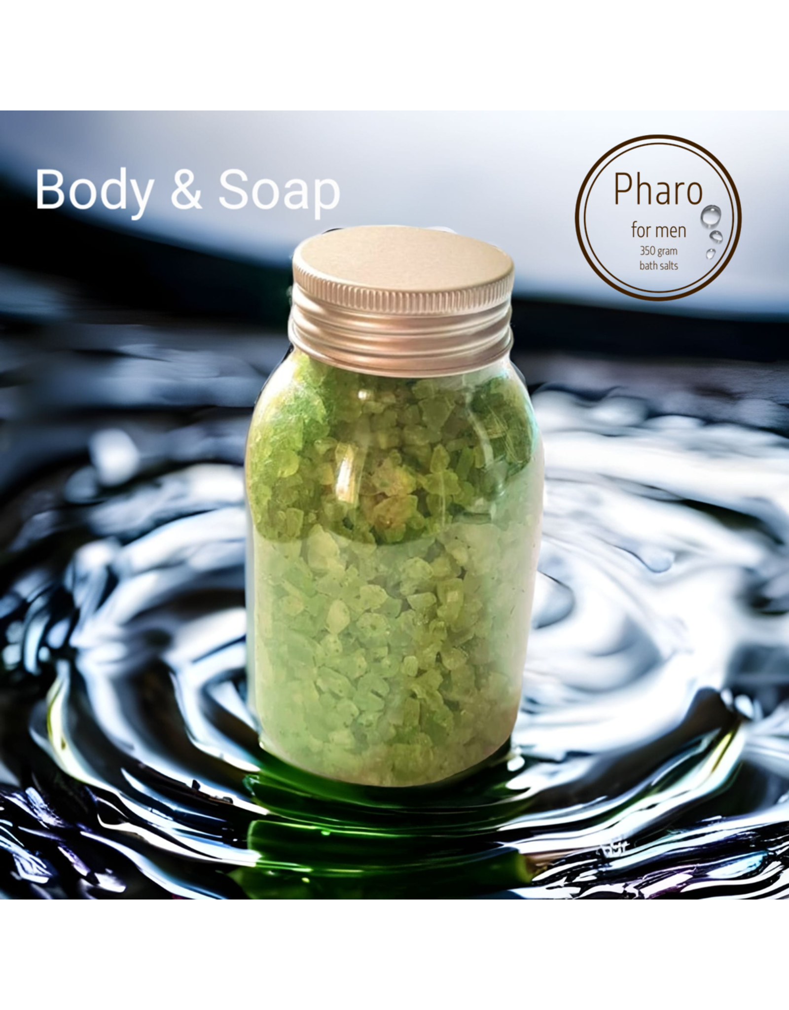 Grof badzout 350 gram in fles  (Eucalyptus) - Body & Soap