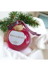 Kerstbal (rood) gevuld met bad- en douchegel 240ml - Body & Soap