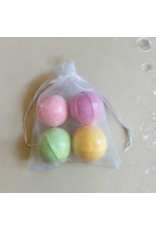 Organza zakje met 4 mini bruisers - Body & Soap