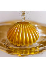 Schelp (goud) gevuld met 7 badparels- Body & Soap