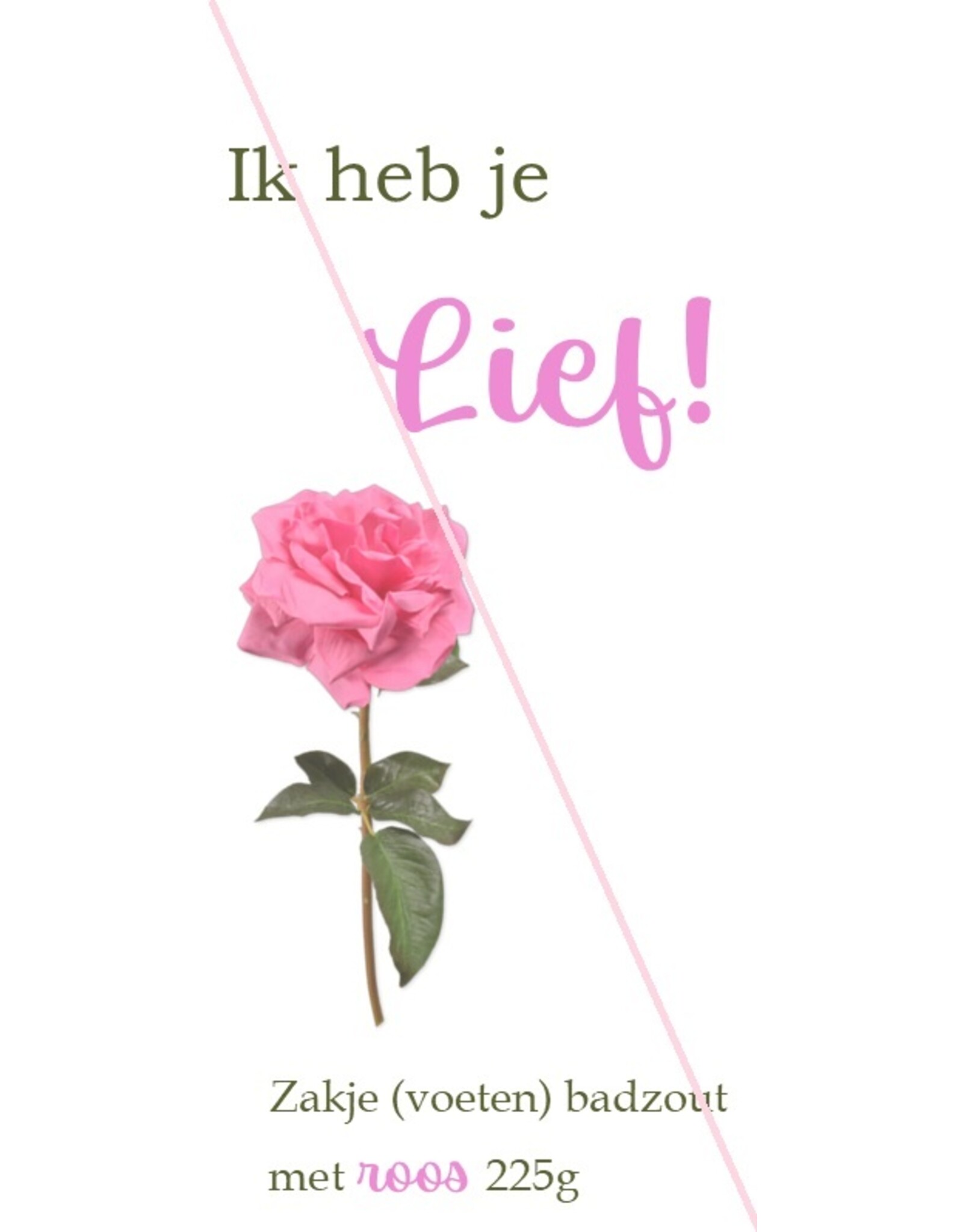 Body & Soap Zakje (voeten) badzout Roos-liefdevol
