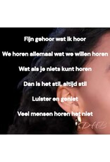 Body & Soap Tegel horen (gedicht) - wat als je niets kunt horen
