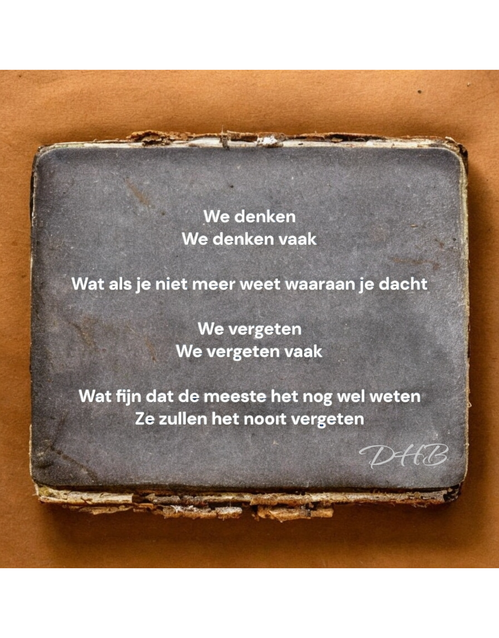 Body & Soap Tegel denken (gedicht) - wat als je het niet meer weet