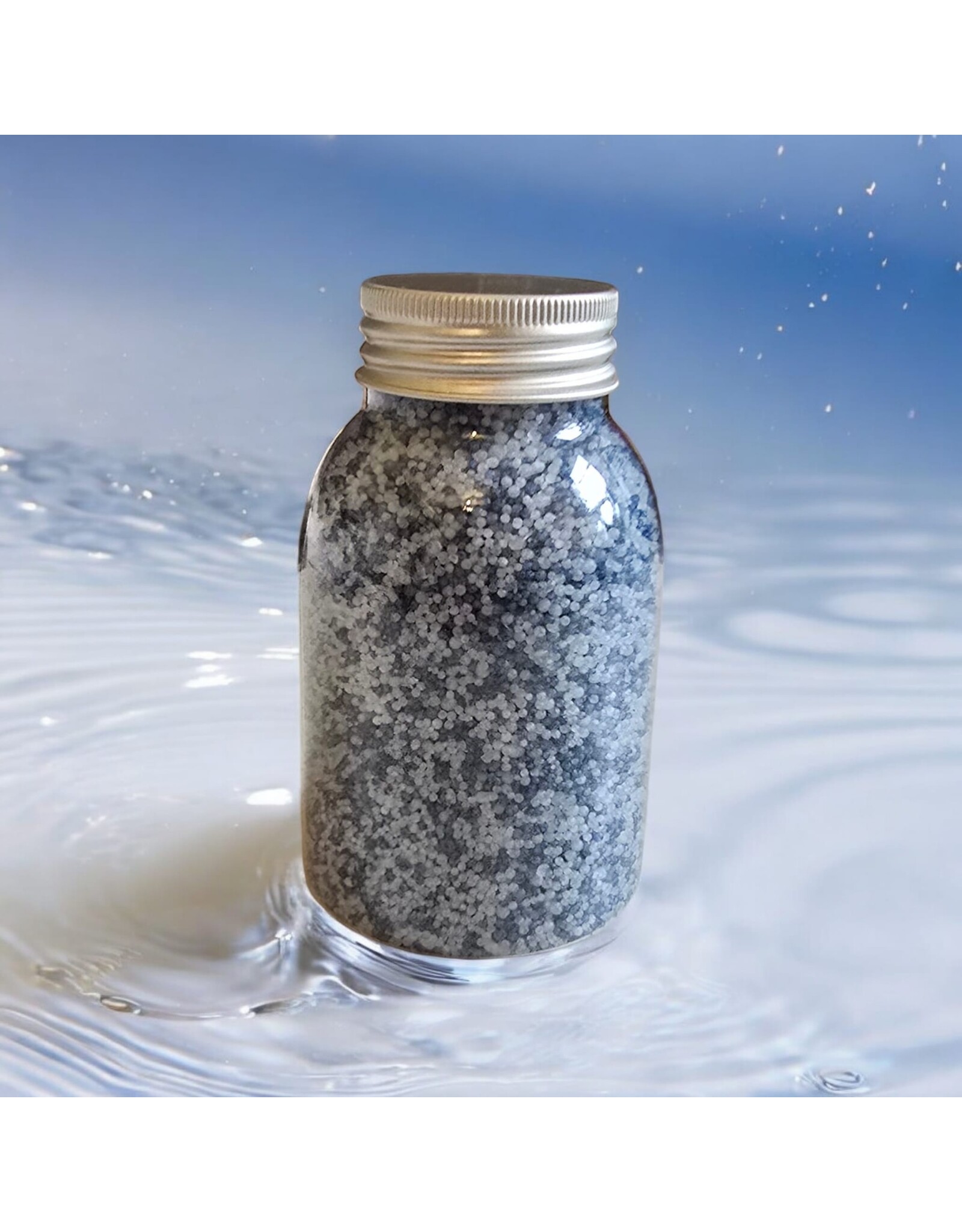 Body & Soap Badkaviaar 300 ml in fles - blauw/wit