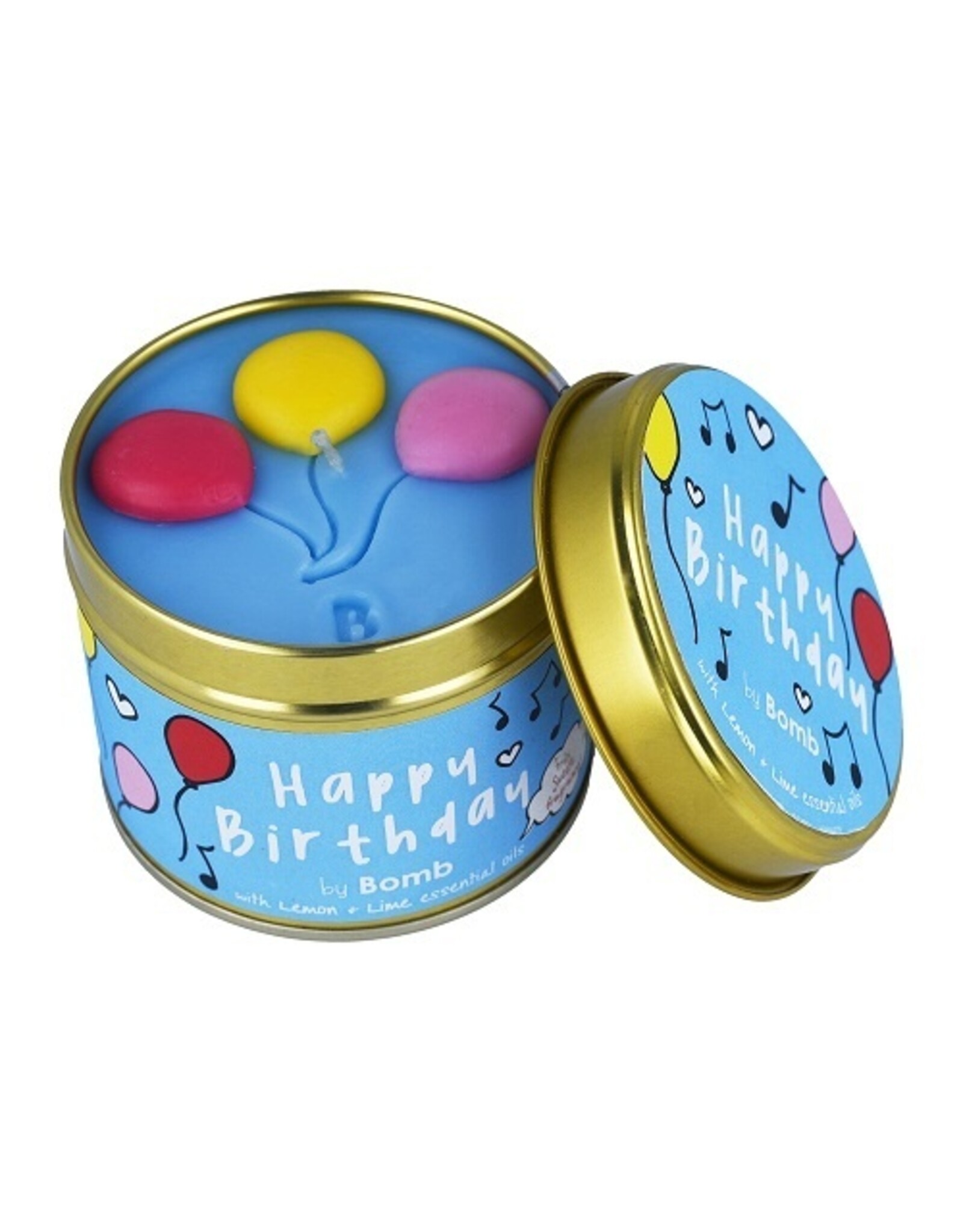 Bomb Cosmetics Happy Birthday Tinned Candle  - jij mag weer een kaarsje uitblazen