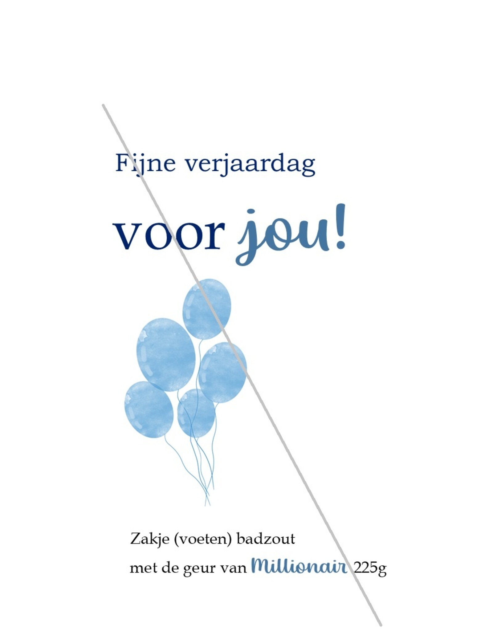 Body & Soap Zakje (voeten) badzout Fijne verjaardag - voor de man