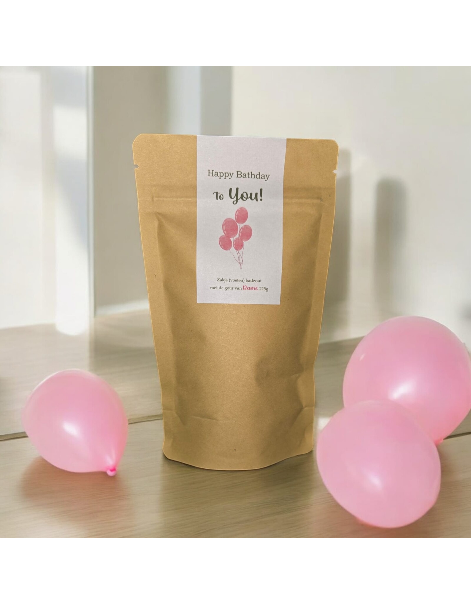Body & Soap Zakje (voeten) badzout Happy Bathday - verjaardag vrouw