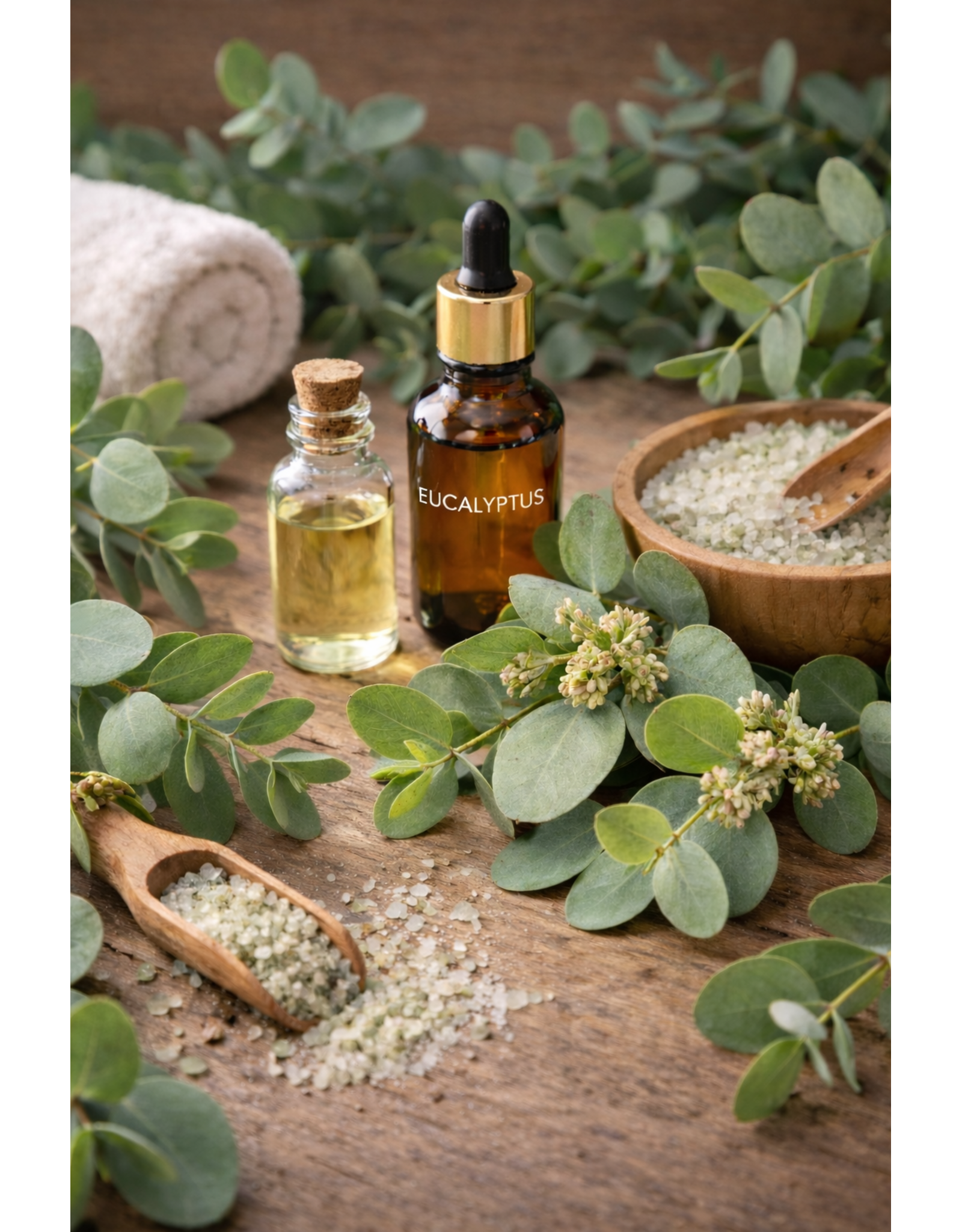 Body & Soap Badzout "eucalyptus" Grof (Olijfgroen) - Body & Soap