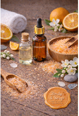 Body & Soap Badzout "Sinaasappelbloesem" Grof (Oranje) - Body & Soap