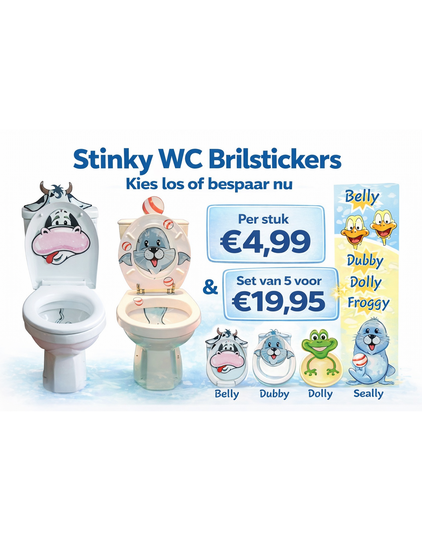 Toilet bril stickers - Body & Soap