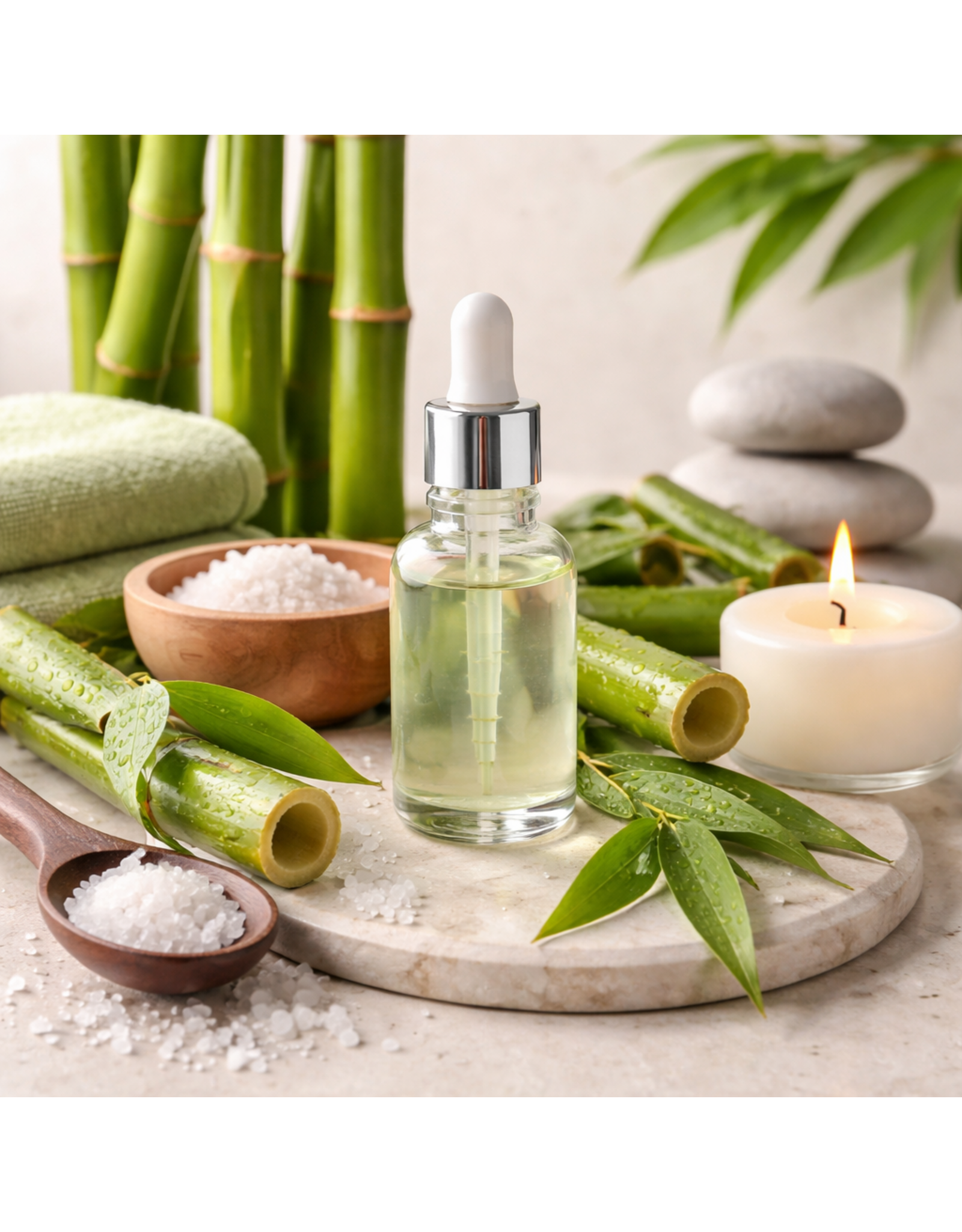 Body & Soap Badzout "Bamboo Forest" Fijn (Wit) - Body & Soap