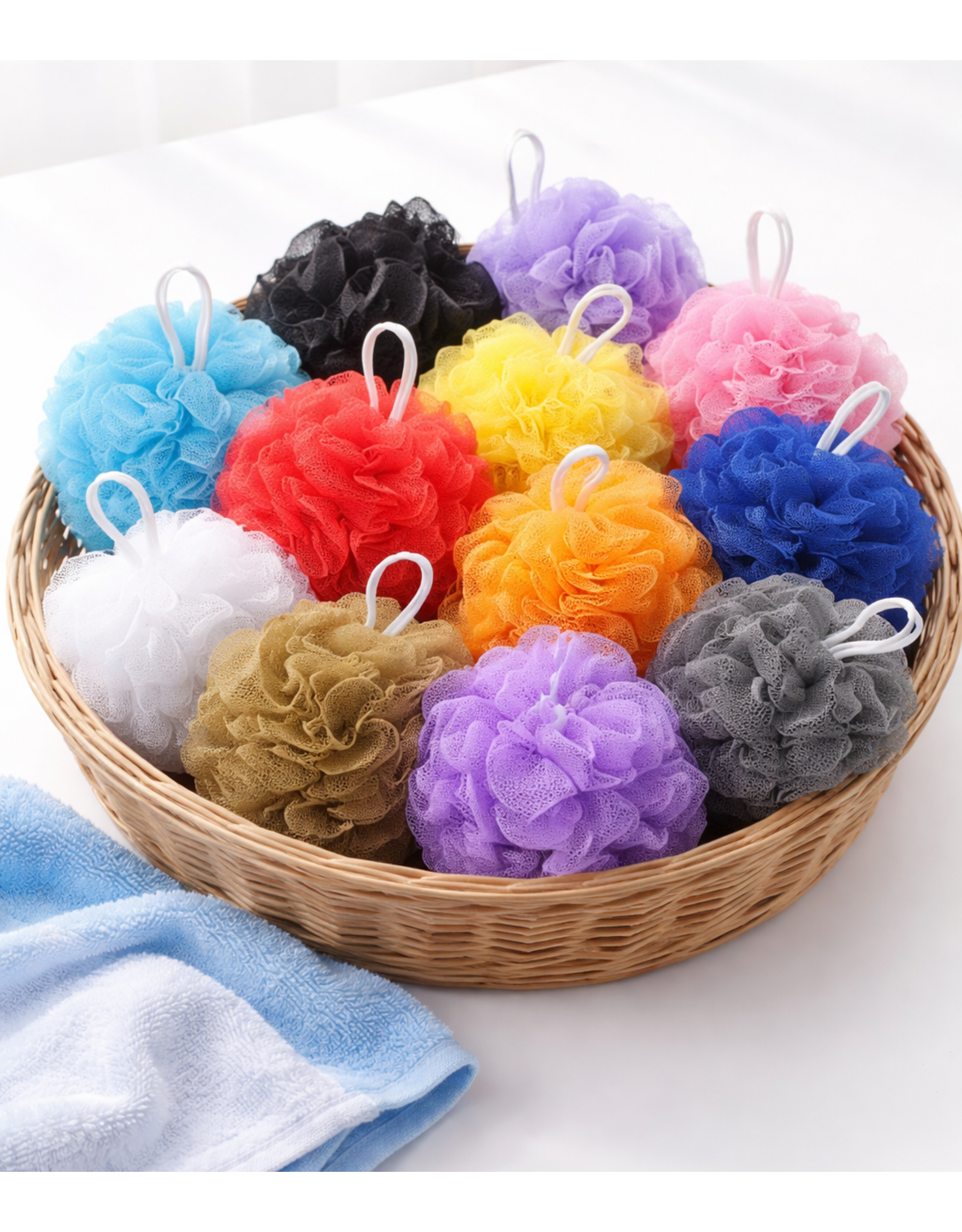 Mesh Spons Assorti – Kleurrijke Massagespons