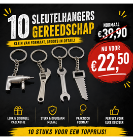 10 Sleutelhangers gereedschap