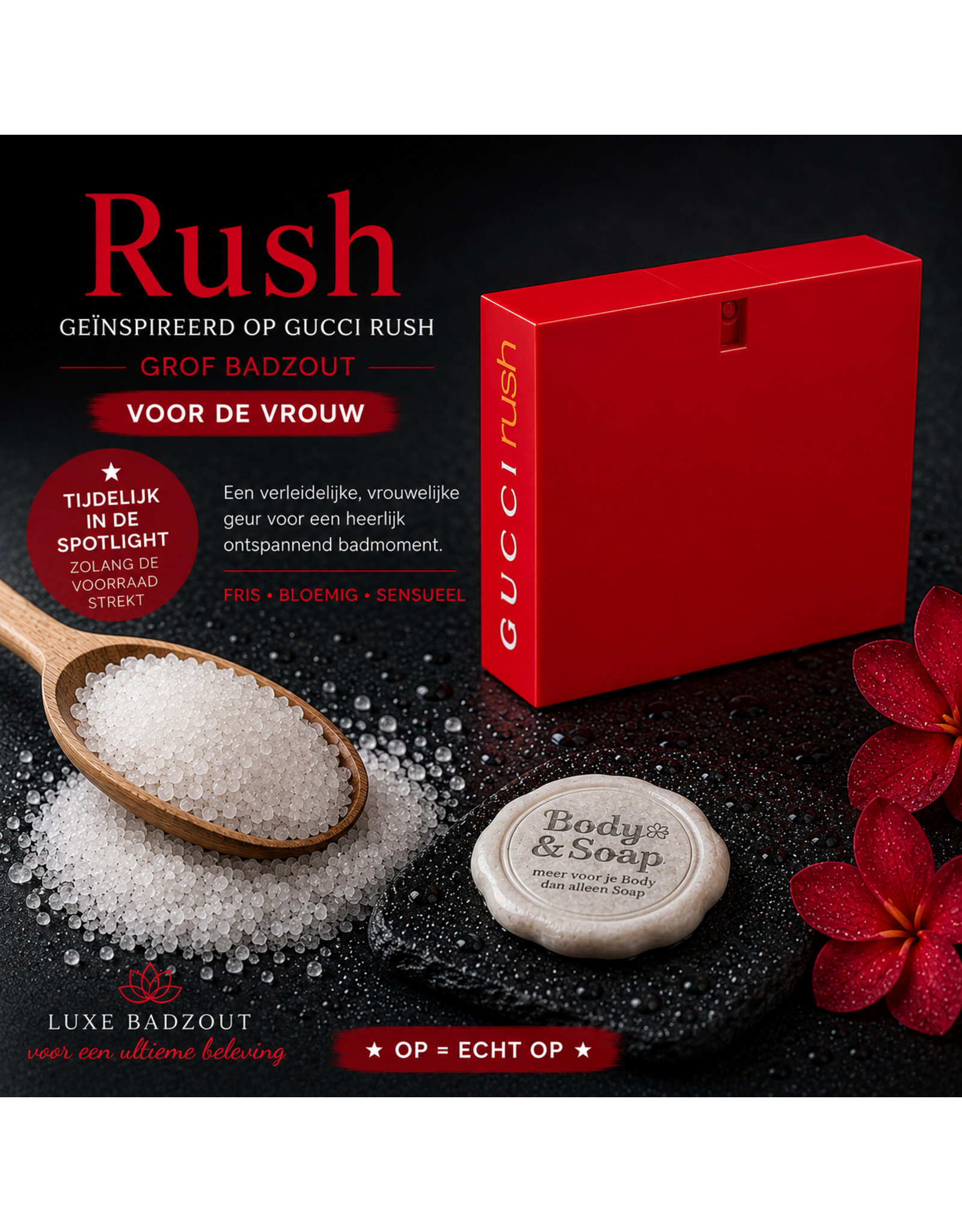 Body & Soap Badzout Rush (Grof) - geïnspireerd op Gucci Rush