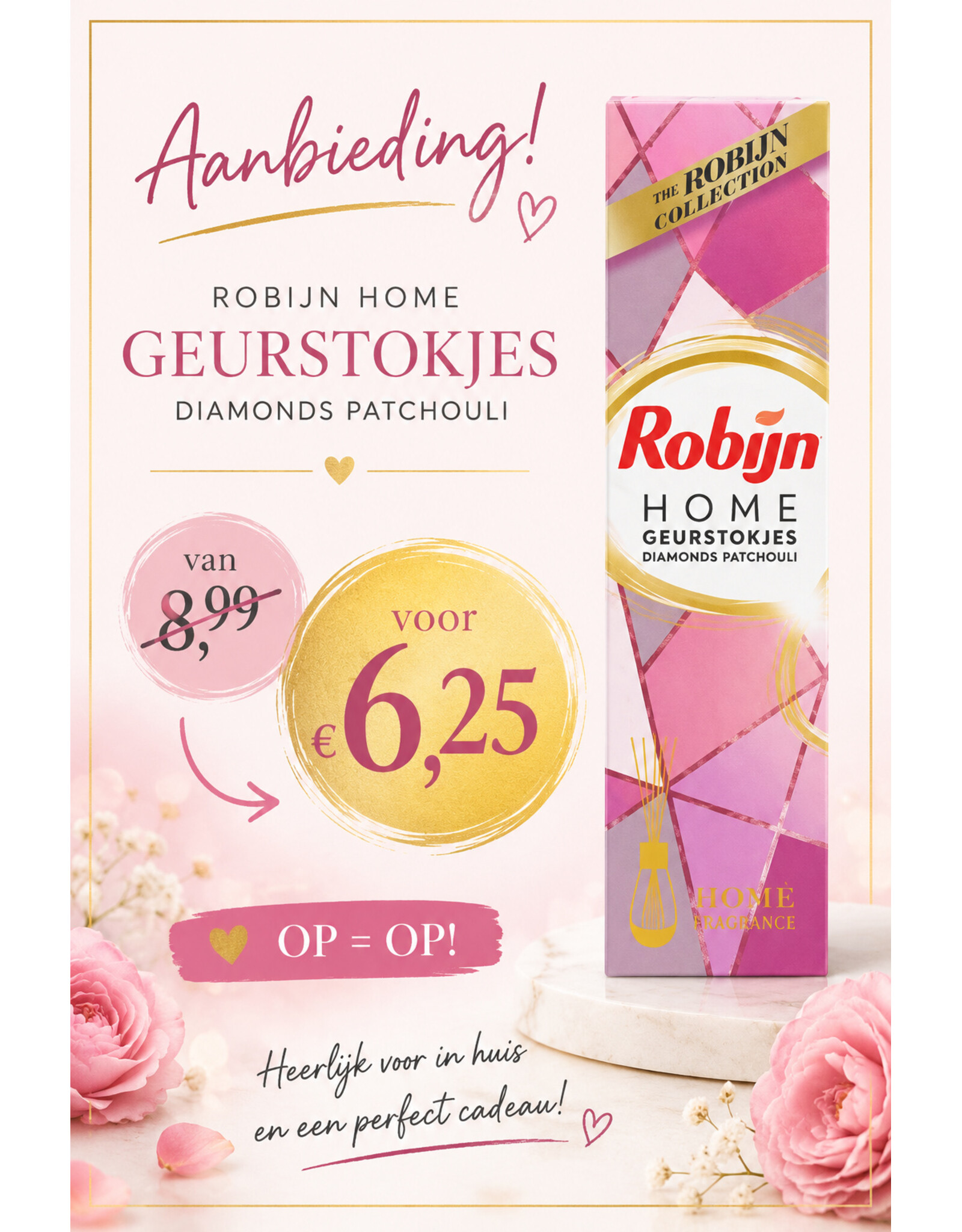 Robijn Robijn Geurstokjes Rosé Chique - geniet van elegante aroma's