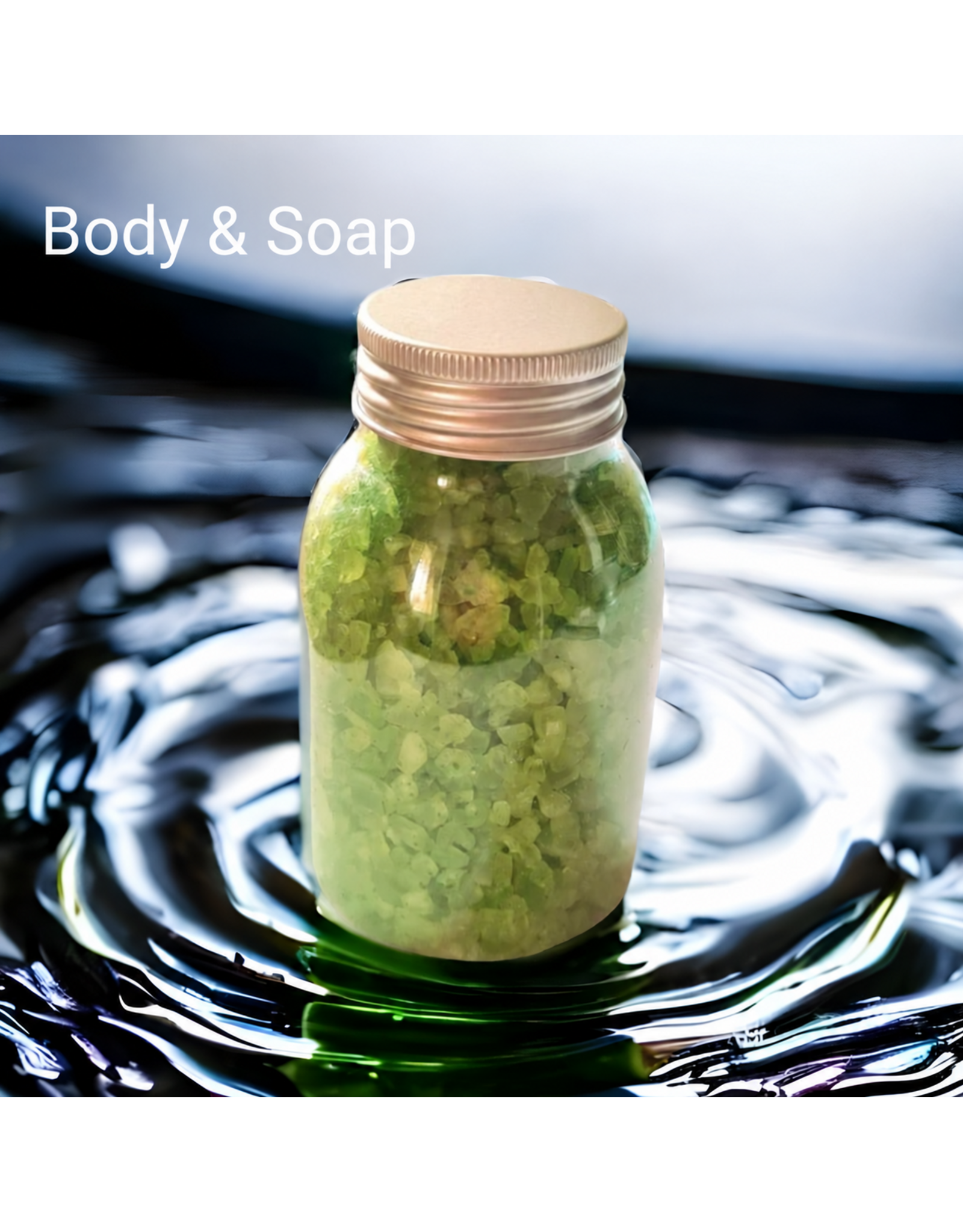 Grof badzout 350 gram in fles  (Eucalyptus) - Body & Soap