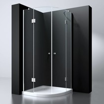 BD "ERICO" 1/4 rond cabine m.2 deuren 90x90x192cm NANO glas 8mm