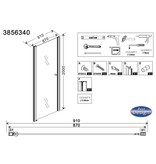 Best Design BD "ERICO" nisdeur met profiel 87-91cm H=200cm NANO glas 6mm