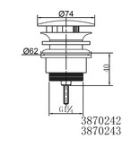 Best Design Fontein Afvoer Plug 5/4" "All-Ways-Open"