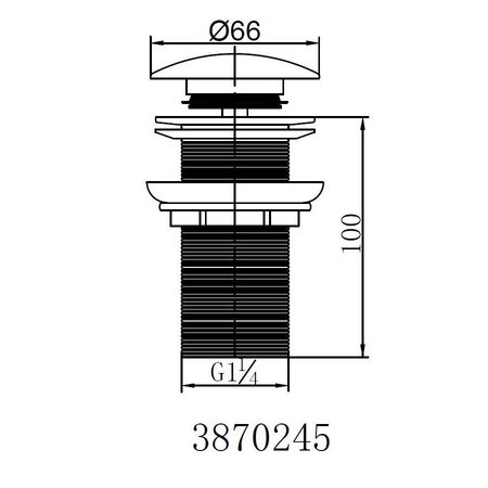 Best Design Clic-Waste Lange-Draad 5/4"