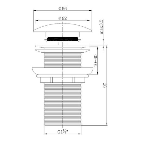 Best Design Clic-Waste Lange-Draad 5/4"