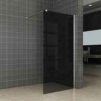 Wiesbaden inloopdouche met muurprofiel 900x2000 10mm NANO rookglas