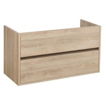 Nexxt Onderkast Badkamermeubel | legno calore | 100 cm | greeploos | 2 lades | softclose