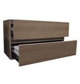 Samano Nexxt Onderkast Badkamermeubel | legno viola | 100 cm | greeploos | 2 lades | softclose