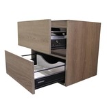 Samano Nexxt Onderkast Badkamermeubel | legno viola | 80 cm | greeploos | 2 lades | softclose