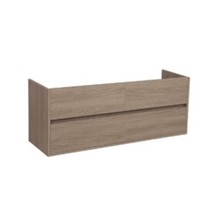 Nexxt Onderkast Badkamermeubel | legno viola | 140 cm | greeploos | 4 lades | softclose | 2 sifon- uitsparingen