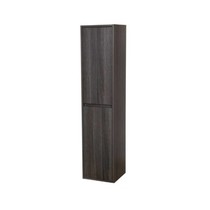 Nexxt Hoge Kast Badkamermeubel | antraciet | 160 cm | greeploos | 2 deuren