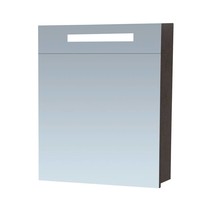 Exclusive/NEXXT Spiegelkast | enkelzijdige spiegel | 60 cm | zwart | 1 deur | linksdraaiend | LED verlichting