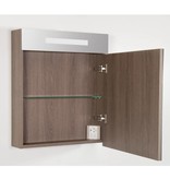 Samano Exclusive/NEXXT Spiegelkast | enkelzijdige spiegel | 60 cm | legno viola | 1 deur | rechtsdraaiend | LED verlichting