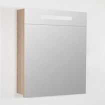 Exclusive/NEXXT Spiegelkast | enkelzijdige spiegel | 60 cm | legno calore | 1 deur | rechtsdraaiend | LED verlichting