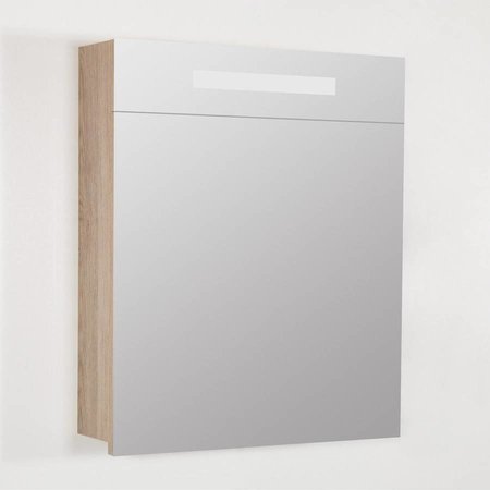 Samano Exclusive/NEXXT Spiegelkast | enkelzijdige spiegel | 60 cm | legno calore | 1 deur | rechtsdraaiend | LED verlichting