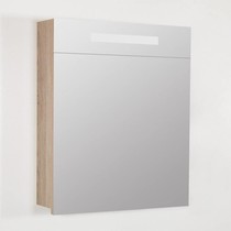 Exclusive/NEXXT Spiegelkast | enkelzijdige spiegel | 60 cm | legno calore | 1 deur | linksdraaiend | LED verlichting