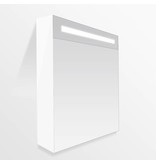 Samano Exclusive/New Future Spiegelkast | enkelzijdige spiegel | 60 cm | hoogglans wit | 1 deur | rechtsdraaiend | LED verlichting