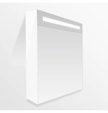 Samano Nexxt Spiegelkast | dubbelzijdige spiegel | 60 cm | mat wit | 1 deur | linksdraaiend | LED verlichting