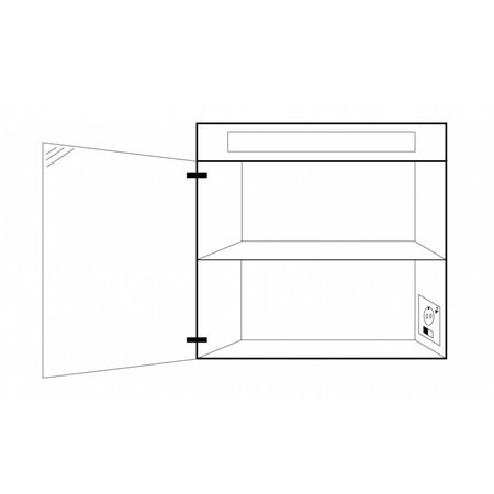 Samano Nexxt Spiegelkast | dubbelzijdige spiegel | 60 cm | mat wit | 1 deur | rechtsdraaiend | LED verlichting