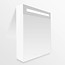 Samano Exclusive/New Future Spiegelkast | dubbelzijdige spiegel | 60 cm | hoogglans wit | 1 deur | rechtsdraaiend | LED verlichting