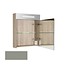 Samano New Future Spiegelkast | dubbelzijdige spiegel | 60 cm | hoogglans taupe | 1 deur | rechtsdraaiend | LED verlichting