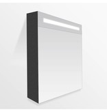 Samano Exclusive Spiegelkast | dubbelzijdige spiegel | 60 cm | zwart | 1 deur | linksdraaiend | LED verlichting