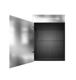 Samano Exclusive Spiegelkast | dubbelzijdige spiegel | 60 cm | zwart | 1 deur | rechtsdraaiend | LED verlichting