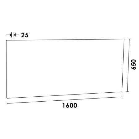 Samano Spiegel Alu | 160 cm | rechthoek | aluminium | zonder verlichting